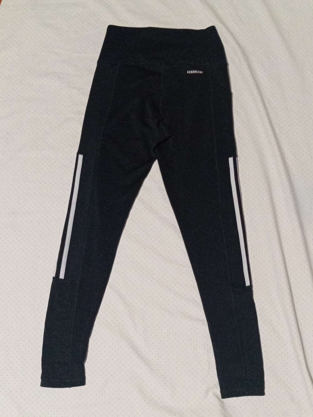 adidas Black Leggings with White Side Stripes